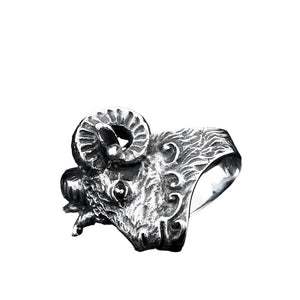 Stainless Steel Goat Ring