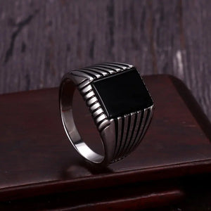 Simple Black Onyx Ring